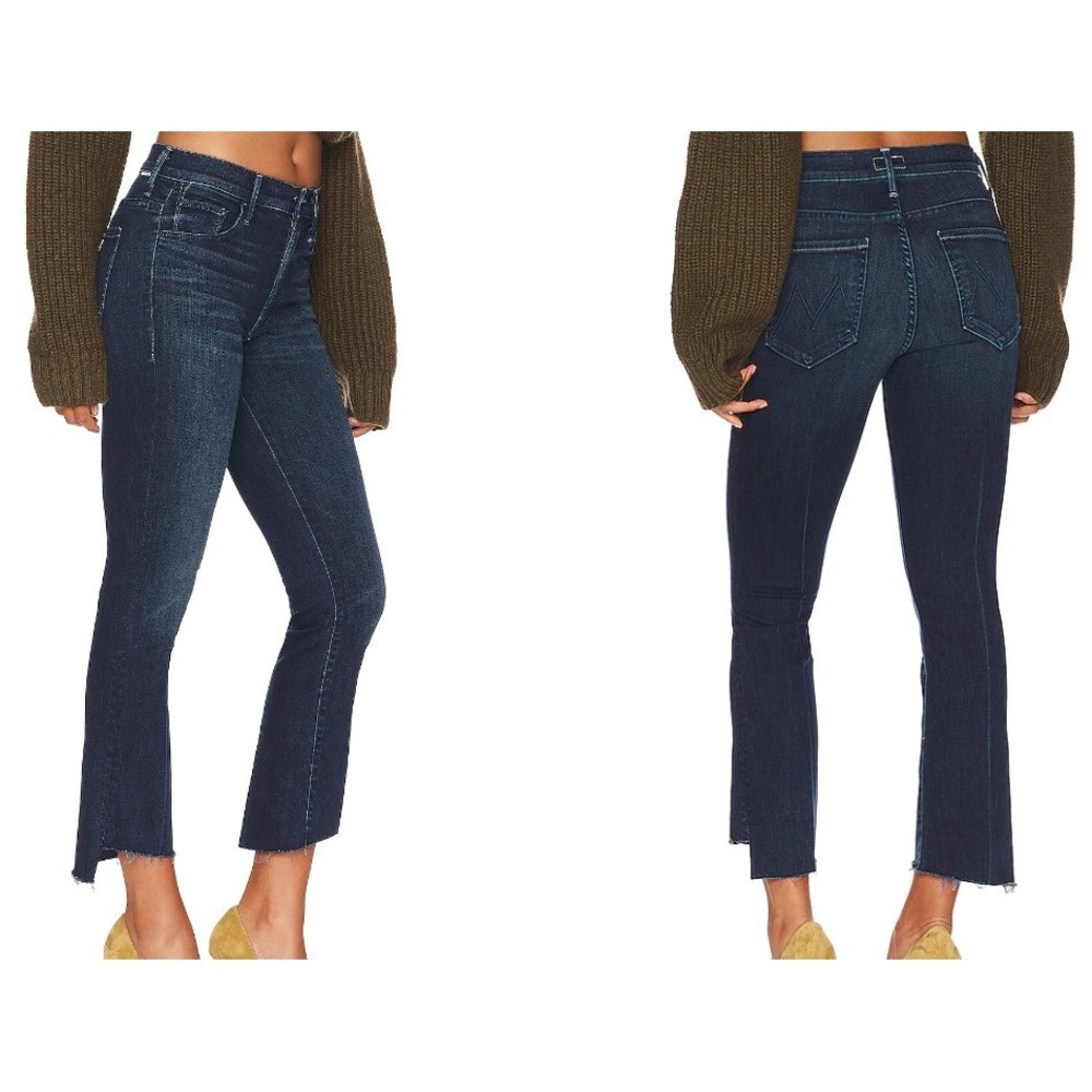 Mother Denim The Insider Crop Step Fray High Rise Jeans Good For You Size 26